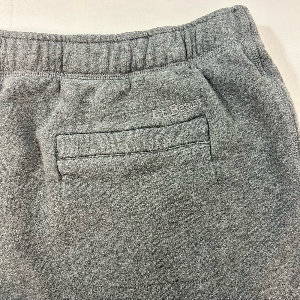 LL Bean Mens XL Sweatpants Fleece Joggers Zip Button Drawstring 30” Inseam Gray - Picture 6 of 8